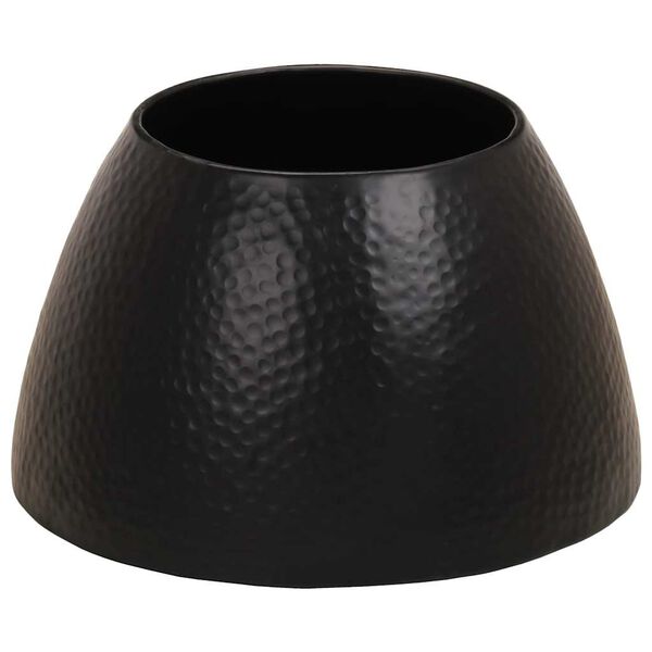 vidaXL Couchtisch Aluminium Geh&auml;mmert &Oslash; 50x30 cm Schwarz