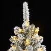 vidaXL K&uuml;nstlicher Weihnachtsbaum mit Schnee 150 LEDs 150 cm