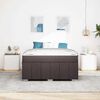 vidaXL Bettrahmen mit Matratze Dunkelbraun 160 x 200 cm Stoff