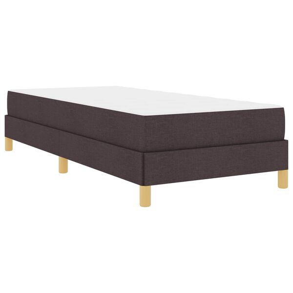 vidaXL Boxspringbett mit Matratze Dunkelbraun 80 x 200 cm Stoff