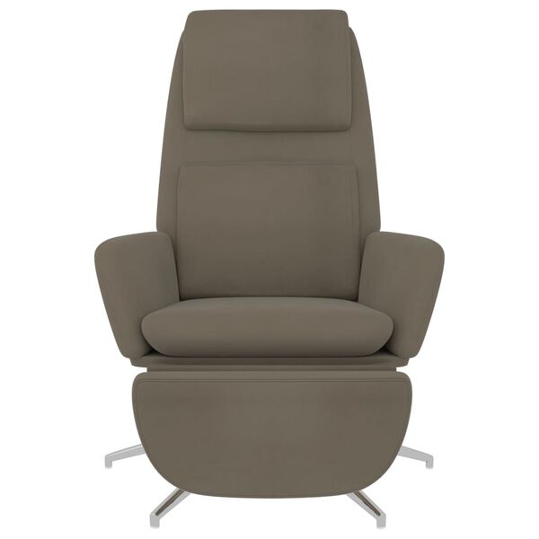 vidaXL Relaxsessel mit Fu&szlig;st&uuml;tze Dunkelgrau Mikrofasergewebe