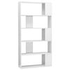 vidaXL B&uuml;cherregal/Raumteiler Hochglanz-Wei&szlig; 80x24x159 cm