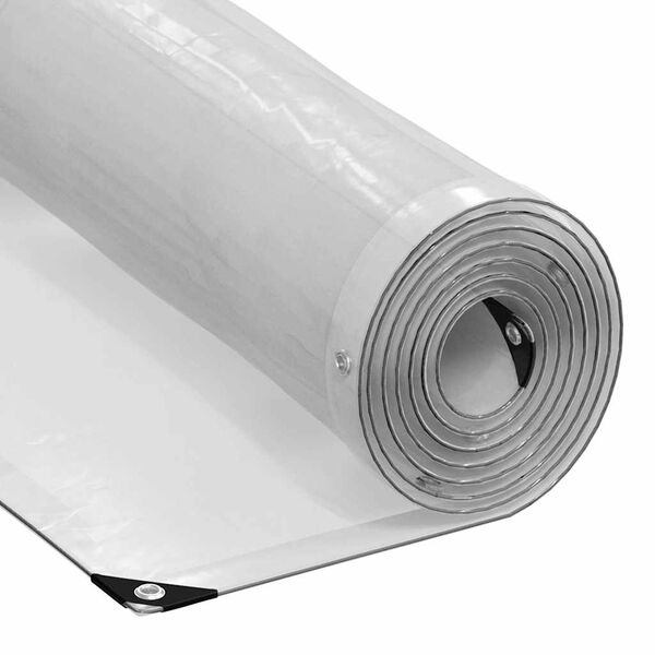 vidaXL Transparente Plane mit Ösen 10x10 m Polyethylen