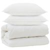 vidaXL Decke mit Kissen mit Kissen 3 pcs Wei&szlig; Mikrofaser