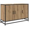 vidaXL Badezimmerm&ouml;bel-Set mit Regal 3 pcs Artisan-Eiche Holzwerkstoff