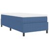 vidaXL Boxspringbett Blau und Wei&szlig; 90 x 200 cm Cordstoff