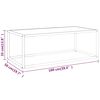 vidaXL Couchtisch Schwarz mit Weißem Glas in Marmor-Optik 100x50x35 cm