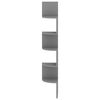 vidaXL Wand-Eckregal Grau 19x19x123 cm Holzwerkstoff