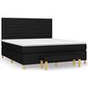 vidaXL Boxspringbett mit Matratze Schwarz 160x200 cm Stoff