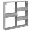 vidaXL Wandschrank Grau Sonoma 80x15x80 cm Holzwerkstoff
