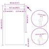 vidaXL Verdunkelungsrollo Cremewei&szlig; 80x130cm Stoffbreite 75,7 cm