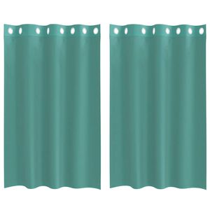 vidaXL Voile Vorh&auml;nge mit &Ouml;sen 2 Stk. T&uuml;rkis