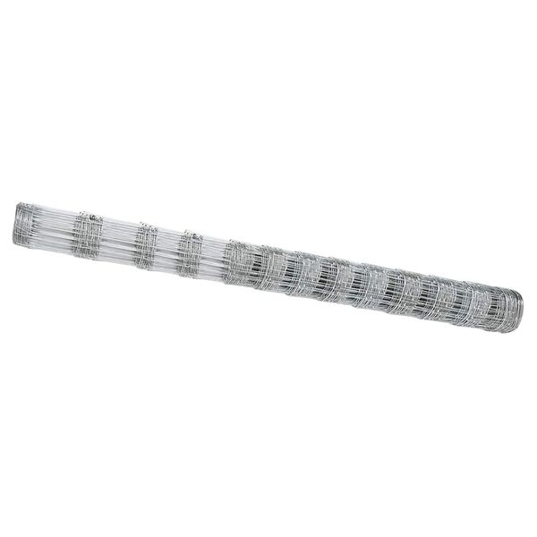 vidaXL Feldzaun Silber 25 x 1,5 m Verzinkter Stahl