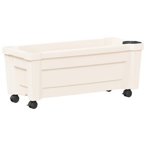 vidaXL Calypso Blumentopf mit R&auml;dern PP Wei&szlig;