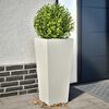 vidaXL Pflanzk&uuml;bel 2 Stk. Wei&szlig; 35x35x75 cm Stahl