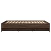 vidaXL Bettgestell Braun Eichen-Optik 135x190 cm Holzwerkstoff