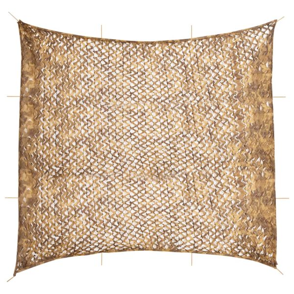 vidaXL Tarnnetz mit Aufbewahrungstasche 614x581 cm Sandfarbe