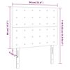vidaXL LED Kopfteil Creme 90x5x118/128 cm Stoff