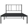 vidaXL Bettgestell mit Kopfteil Metall Schwarz 90x190 cm