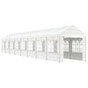 vidaXL Pavillon mit Dach Wei&szlig; 17,84x2,28x2,69 m Polyethylen