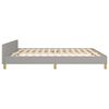 vidaXL Bettgestell ohne Matratze Hellgrau 160x200 cm Stoff