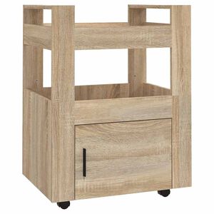 vidaXL K&uuml;chenwagen Sonoma-Eiche 60x45x80 cm Holzwerkstoff