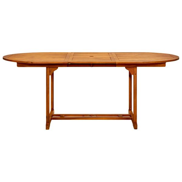 vidaXL Gartentisch (150-200)x100x75 cm Massivholz Akazie