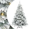 vidaXL K&uuml;nstlicher Weihnachtsbaum mit 300 LEDs Wei&szlig; 240 cm PE und PVC
