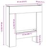 vidaXL Kaminumrandung Wei&szlig; 81x18x82 cm Holzwerkstoff