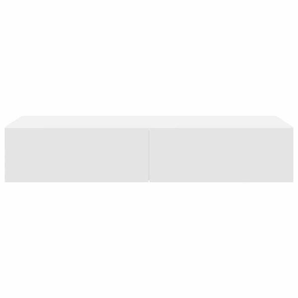 vidaXL Wandregal mit Schubladen Weiß 100x36x19 cm Holzwerkstoff