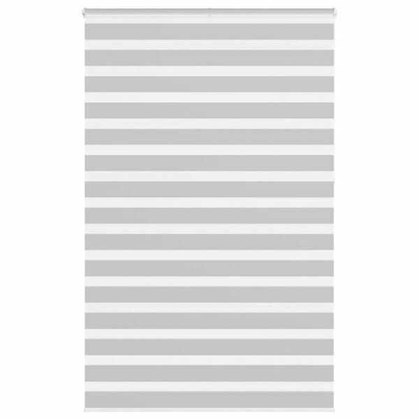 vidaXL Doppelrollo Hellgrau 145x230 cm Stoffbreite 140,9 cm Polyester