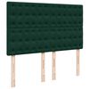 vidaXL Boxspringbett mit Matratze Dunkelgr&uuml;n 140x190 cm Samt