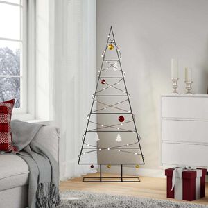 vidaXL Metall-Weihnachtsbaum f&uuml;r Dekorationen Schwarz 150 cm