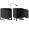 vidaXL Nachttisch Schwarz 40x31x50 cm Holzwerkstoff und Metall