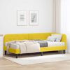 vidaXL Eckbettgestell mit Matratze mit Kopfteil Gelb 90 x 200 cm Samt