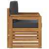 vidaXL Outdoor-Sofagarnitur mit Kissen Natur 71 x 63 x 73 cm
