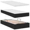 vidaXL Aufbewahrungsbett mit Matratze Schwarz 180 x 200 cm Kunstleder