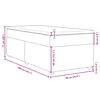 vidaXL Boxspringbett mit Matratze Creme 90x200 cm Stoff