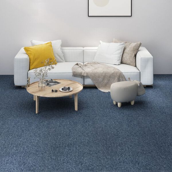 vidaXL Teppichfliesen 16 Stk. 4 m&sup2; 25x100 cm Blau
