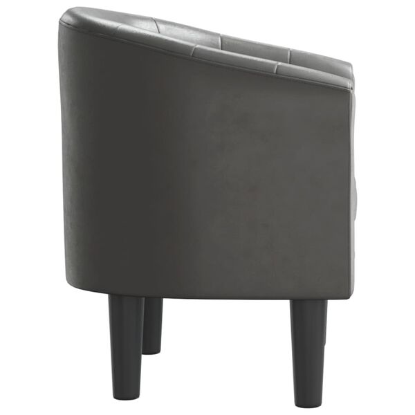 vidaXL Clubsessel Grau Kunstleder