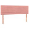 vidaXL Boxspringbett mit Matratze & LED Rosa 140x190 cm Samt