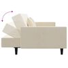 vidaXL Schlafsofa 2-Sitzer mit 2 Kissen Creme Samt