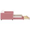 vidaXL Tagesbett Ausziehbar mit Schubladen Rosa 90x200 cm Samt