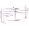 vidaXL Kopfteil mit Ablagen Wachsbraun 200 cm Massivholz Kiefer