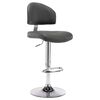 vidaXL Barhocker 2 Stk. Grau Kunstleder