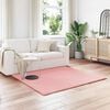 vidaXL Kunstfell Hasen Teppich Olite Rosa 120 x 120 cm Polyester