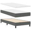 vidaXL Boxspringbett mit Matratze mit Matratze Dunkelgrau 80 x 200 cm