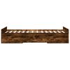 vidaXL Bettgestell mit Schubladen R&auml;uchereiche 100x200cm Holzwerkstoff