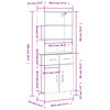 vidaXL Highboard Wei&szlig; 69,5x34x180 cm Holzwerkstoff