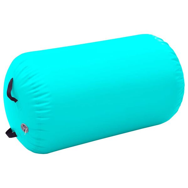vidaXL Aufblasbare Gymnastik-Rolle mit Pumpe 100x60 cm PVC Gr&uuml;n
